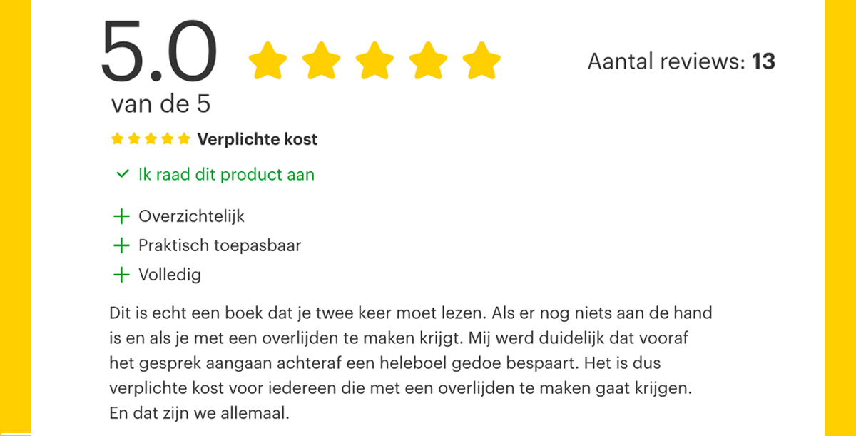 Boek "Wegwijzer voor nabestaanden"