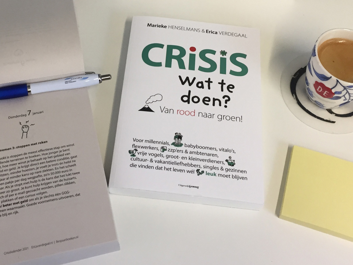 Boek en scheurkalender "Crisis"